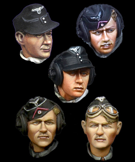 Alpine 1/35 Panzer allemand Crew Head Set #2