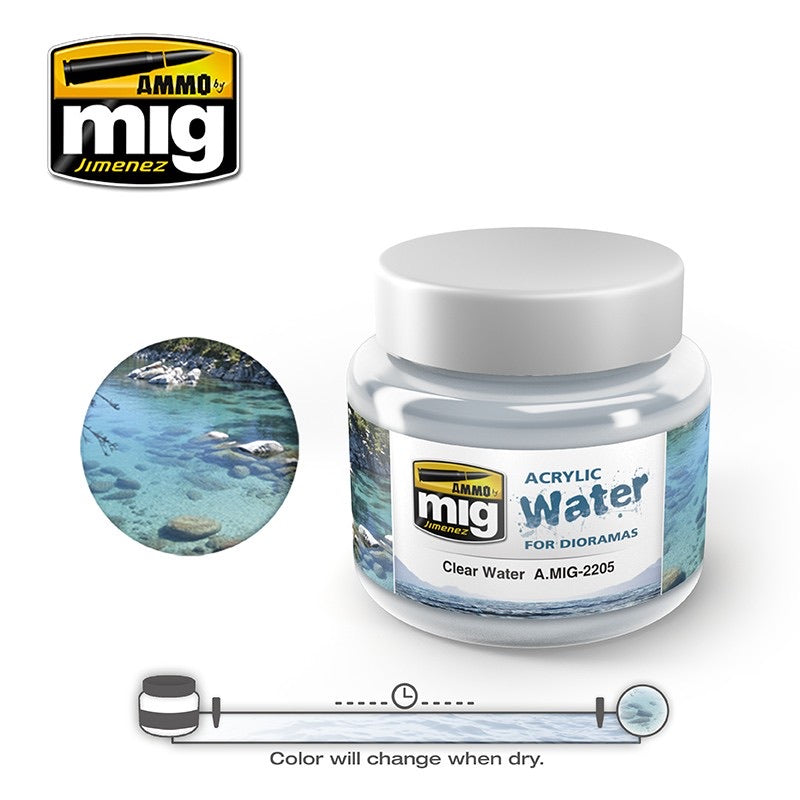 WATER ACRYLICS Ammo by MIG Clear Water