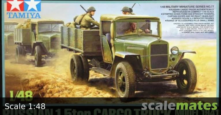 Tamiya 1/48 russe 1,5 tonne. camion de marchandises