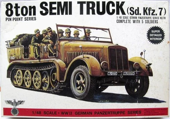 Allemand Sdkfz 7 8 tonnes. Tracteur semi-chenillé 1/48