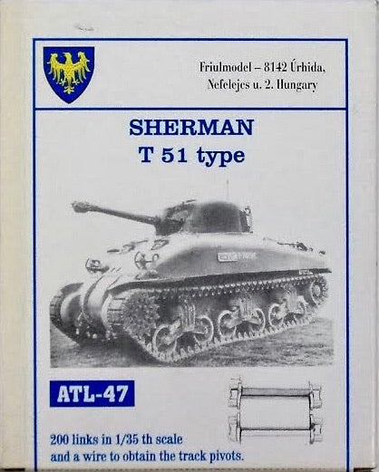 ATL - 47 1/35 Friulmodel Track Link Set. Sherman T51 Type