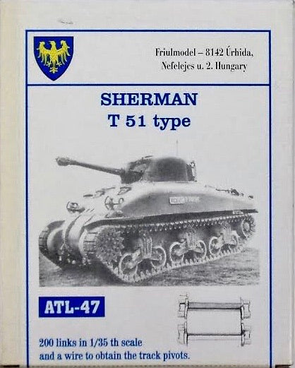 Jeu de maillons de piste Friulmodel 1/35. Type Sherman T51