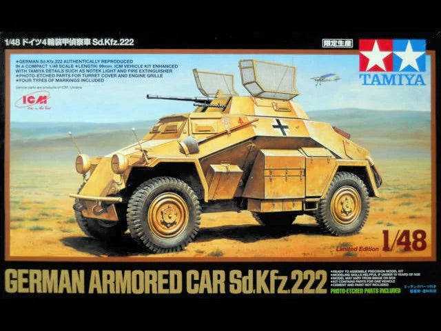 Sdkfz 222 Véhicule blindé allemand 1/48