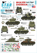 Star Decals. 1/35 35-C 1156 M4A3E8 Easy Eight Europa 1945