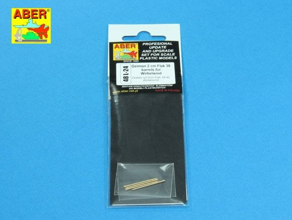 48 L-24 Germán 2cm Flak 38 Barrels for Wirbelwind 1/48 (ABE48L-24)