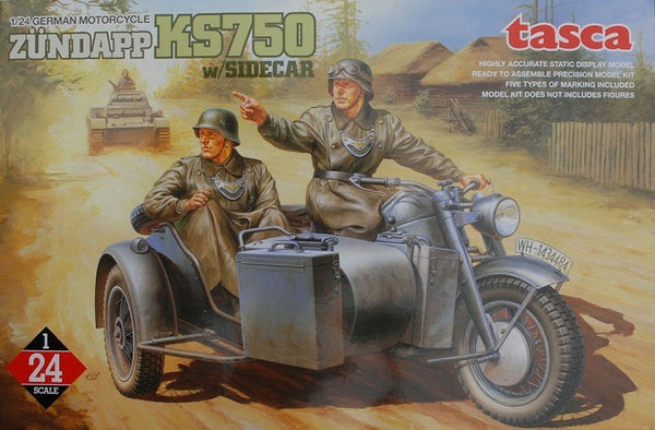 Azuka modèle 1/24 KS759 Zundapp avec side-car