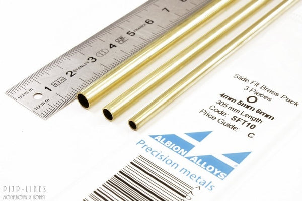 Albion Alloys. SFT10 Set Brass telescopic tubes 4mm, 5mm and 6mm