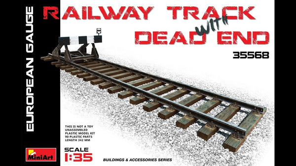 Miniart 1/35 35568 Railroad Track with Dead End - European Gauge