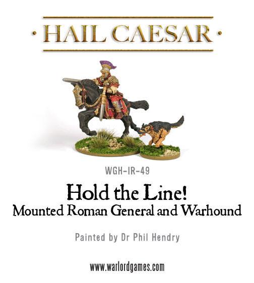 Premiers Romains impériaux : général romain à cheval et chien de guerre