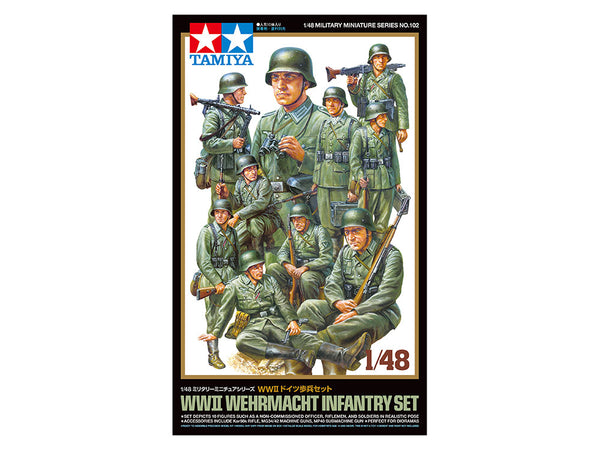 Tamiya Set d'infanterie de la Wehrmacht de la Seconde Guerre mondiale 1/48