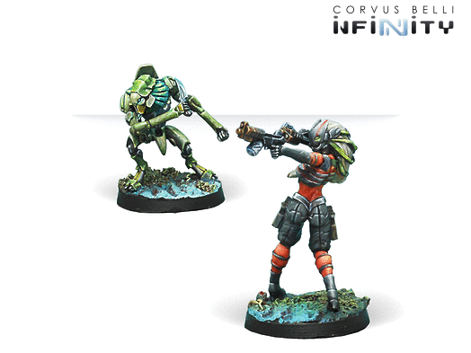 Raicho Pilot & Scindron Ancillary Remote Unit (TAG Pilots) - Infinity: Combined Army Pack