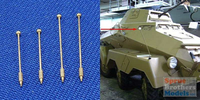 RBM35A001 Marqueurs de contour modèle RB 1:35 pour véhicules militaires (2 x 13,8 mm et 2 x 17,9 mm)