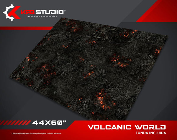 KRB Studio : Tapis Monde Volcanique 44''x60''