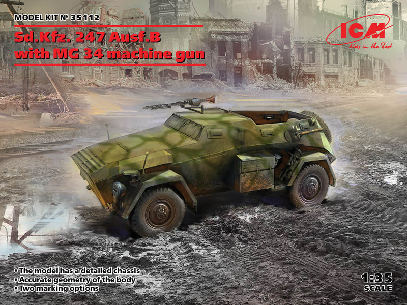 ICM 1/35 Sd. Kfz. 247 Ausf. B with MG 34 Machine gun