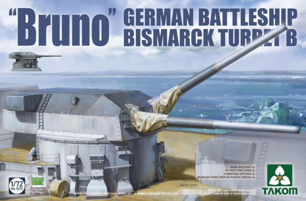 Takom 1/72 "Bruno" German Battleship Bismarck Turret B