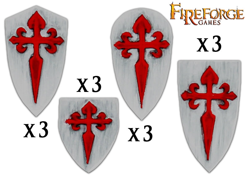 Deus Vult: Santiago Order Shields