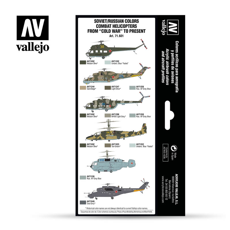 71.601 Soviet/Russian colors Combat Helicopters post WWII to present