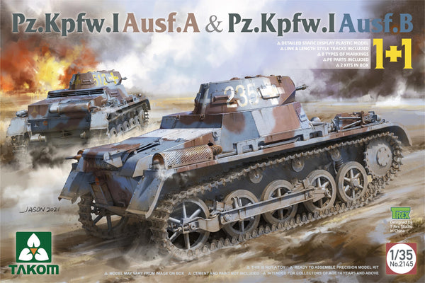 TAKOM 1/35 02145 Pz.Kpfw.I Ausf.A &amp; Pz.Kpfw.I Ausf.B