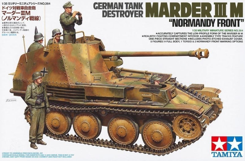 Tamiya 1/35 Marder III German Tank Destroyer Normandy Front