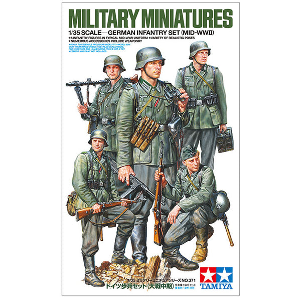 Tamiya 1/35 Ensemble de figurines d'infanterie allemande mi-WW2