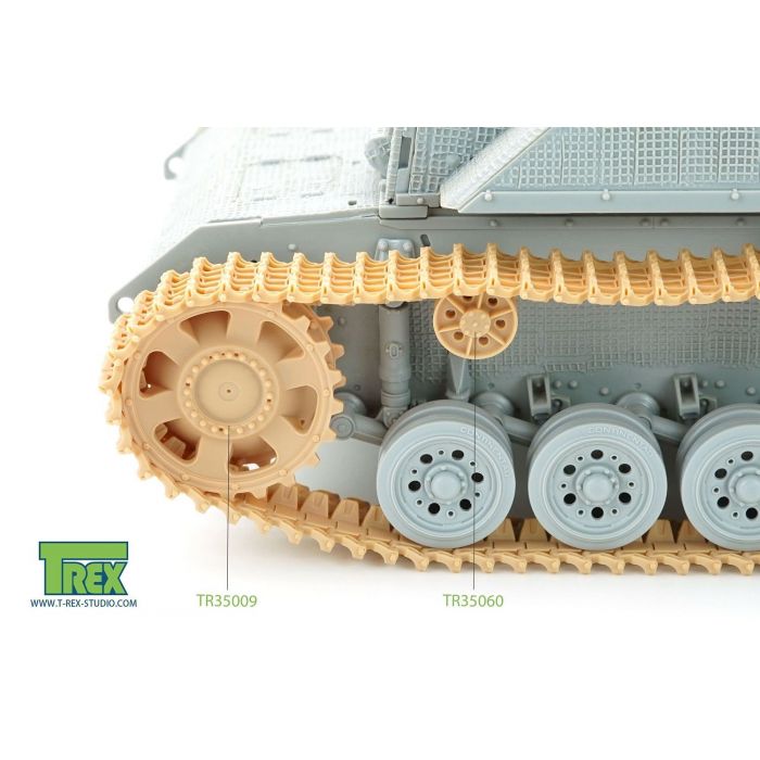 TREX 1/35 WWII ALLEMAND III / IV CHENILLES DE RÉSERVOIR TYPE.6B AVEC ANTIDÉRAPANT