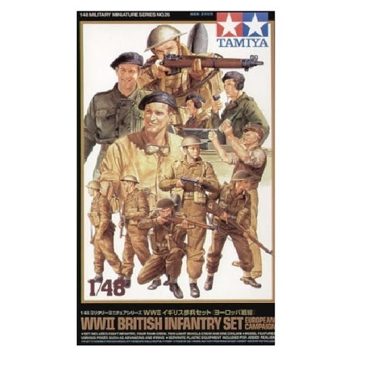 Tamiya 1/48WWII Ensemble d'infanterie britannique et d'équipage de chars