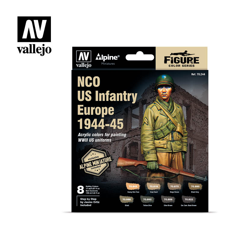 70.244 MODEL COLOR SET: ALPINE NCO U.S. INFANTRY EUROPE 1944-45