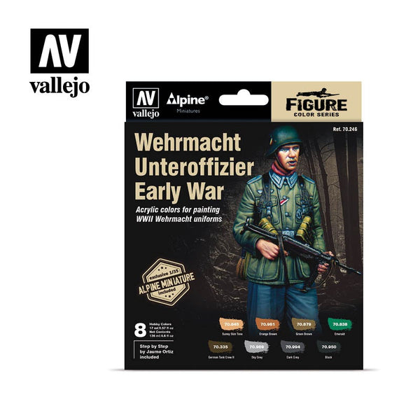 70.246 ENSEMBLE DE COULEURS MODÈLE : ALPINE WEHRMACHT UNTEROFFIZIER DÉBUT DE LA GUERRE