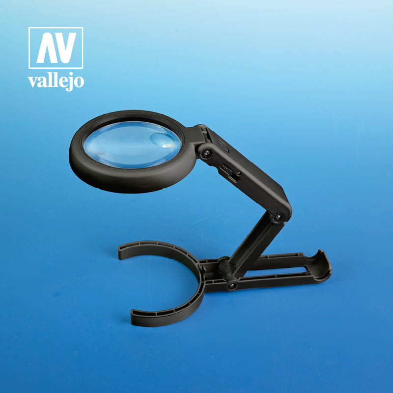 T14002 Lámpara/Lupa Sobremesa LED (con soporte incorporado)